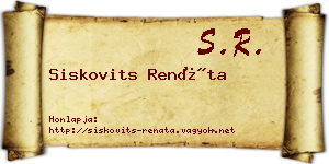 Siskovits Renáta névjegykártya