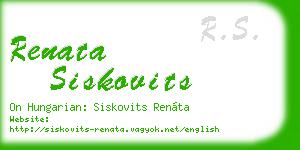 renata siskovits business card